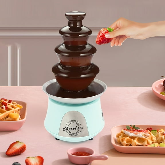 Electric Chocolate Fondue 1kg 4-Tier Blue Commercial Grade