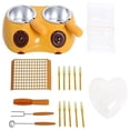 thumbnail image 1 of Electric Chocolate Fondue Pot - Mini Chocolate Melting Pot Kit with Double Pot, Molds & Fork for Melting Candy, Cheese, Butter, Milk Chocolate & Candy Making, 1 of 4