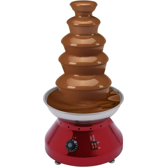 Electric Chocolate Melting Fountain Machine 4 Tier Chocolate Fountain Stainless Steel Chocolate Fondue Fountain, 170W 104℉ 4.4lb Capacity Chocolate Waterfall Machine for Party Event Wedding