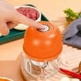 thumbnail image 1 of Electric Chopper, Mini Food Processor, USB Rechargeable Garlic Crusher & Blender, 260ml Transparent Cup, 1-Pack, 1 of 6