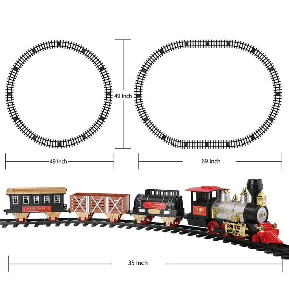 Electric Christmas Train Toy Set Car Railway Tracks Steam Locomotive Engine Diecast Model Educational Game Boy Toys for Children