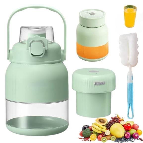 Electric Citrus Juicer 28 Oz, With Straw and Two Lids, Rechargeable Portable Electric Fresh Juice Blender Cup, Multifunctional Large-Capacity Wireless Blenders for Travel, Office, Outdoor Use