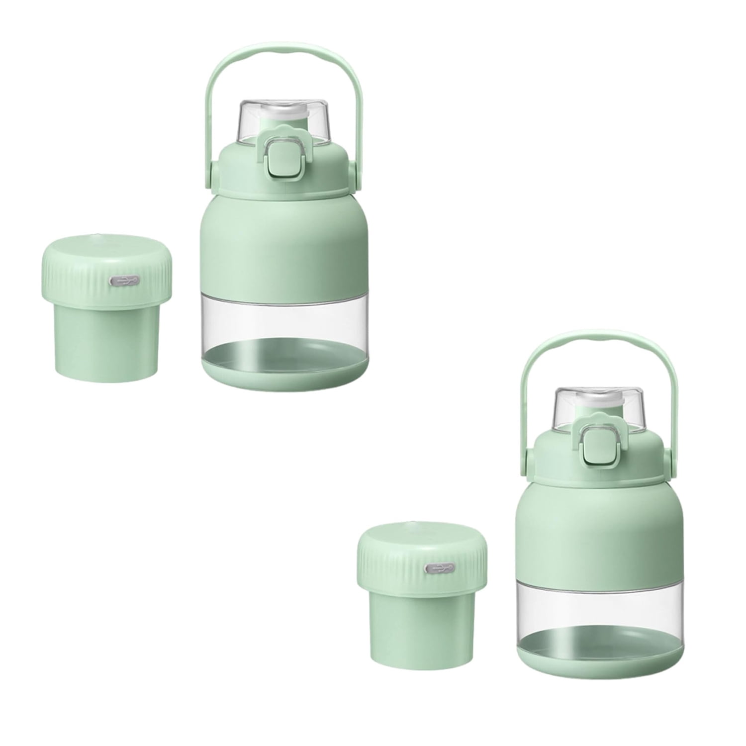 Electric Citrus Juicer 28 Oz, With Straw and Two Lids Portable Blender Cup, Personal Travel Cold Press Juicer Bottle Cups 2PCS