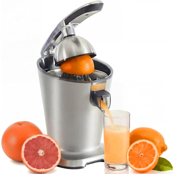 Electric Citrus Juicer, Fresh Juice Maker for Oranges, Lemons, Grapefruit, Home Juice Extractor with Easy Press Handle