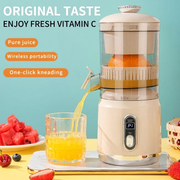 Electric Citrus Juicer, Mini Portable Cordless Juicer, One-Touch Button, Compact Lemon, Lime and Orange Juicer
