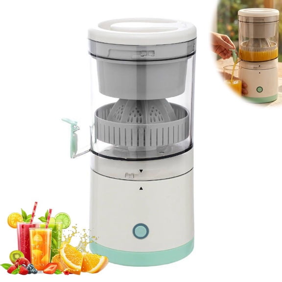 Electric Citrus Juicer, Portable Kitchen Gadget for making Orange Juice, One-Touch Cordless Juice Squeezer for Lemon, Lime & Citrus Fruits, Compact Travel Juicer for Home, Office & Camping