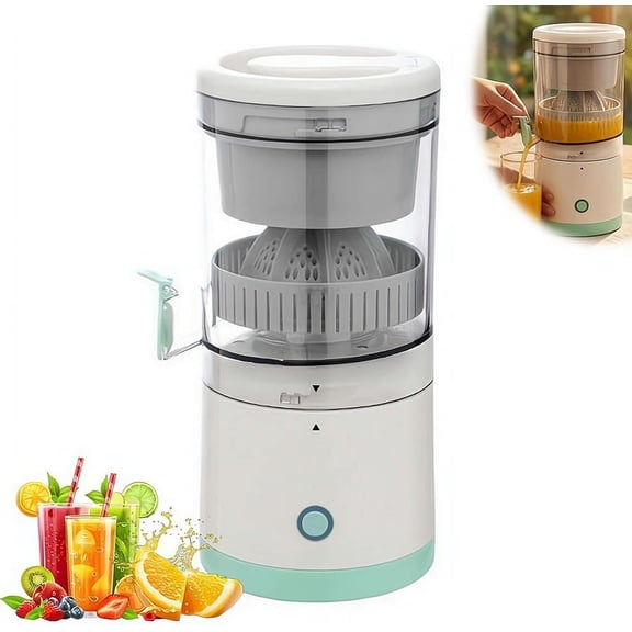 Electric Citrus Juicer Stainless Steel, Automatic Orange Juice Squeezer for Lemons and Limes, One-click Hands-Free Juicing Machine, Easy to Clean Small Kitchen Appliance Gift (Blue old)