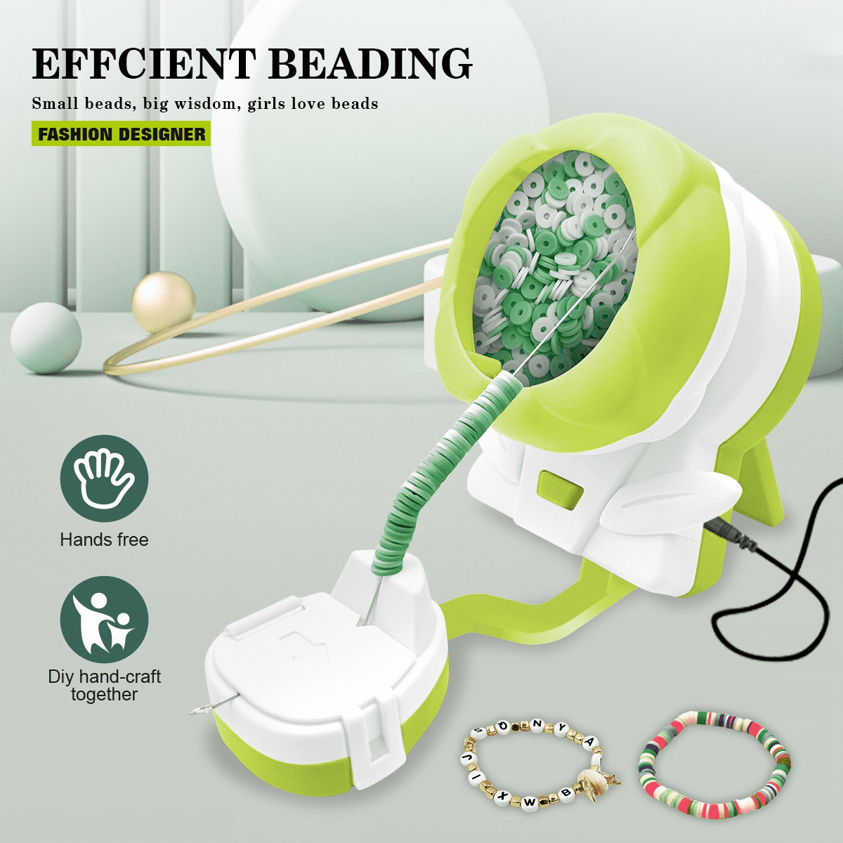 Electric Clay Bead Spinner Seed Beading Machine for Jewelry, Bracelets ...