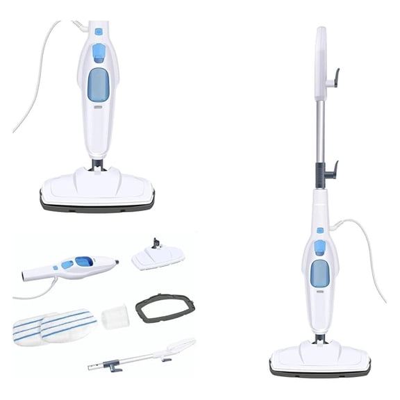 Electric Cleaner Floor Hot Mop Cleaner 1500W Handheld Cleaning Machines Convenient Detachable Handheld Unit with 2 Washable Microfiber Pads For Cleaning Floor, Laminate, Windows and Carpet