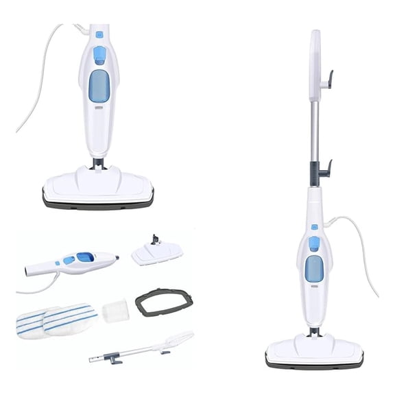 Electric Cleaner Floor Hot Mop Cleaner 1500W Handheld Cleaning Machines Convenient Detachable Handheld Unit with 2 Washable Microfiber Pads For Cleaning Floor, Laminate, Windows and Carpet