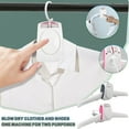 thumbnail image 1 of Electric Clothes Drying Hanger, Portable Foldable Dryer Rack, Multifunctional Clothes And Shoes Dryer，Lightweight US Plug 110-240V for Home Traveling, White, 1 of 8