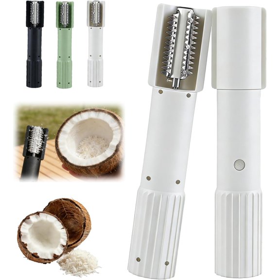 Electric Coconut Grater Machine - Portable Coconut Grater Electric with Anti-Splash Design | Automatic Peeler & Coconuts Scraper Electric(White,1 Pc)