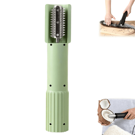 Electric Coconut Grater Machine Wireless Electric Coconut Scraper Electric Roller Peeler Shredder Multi-Purpose Electric Grater For Effortless Coconut Prep And Fish Scales,White