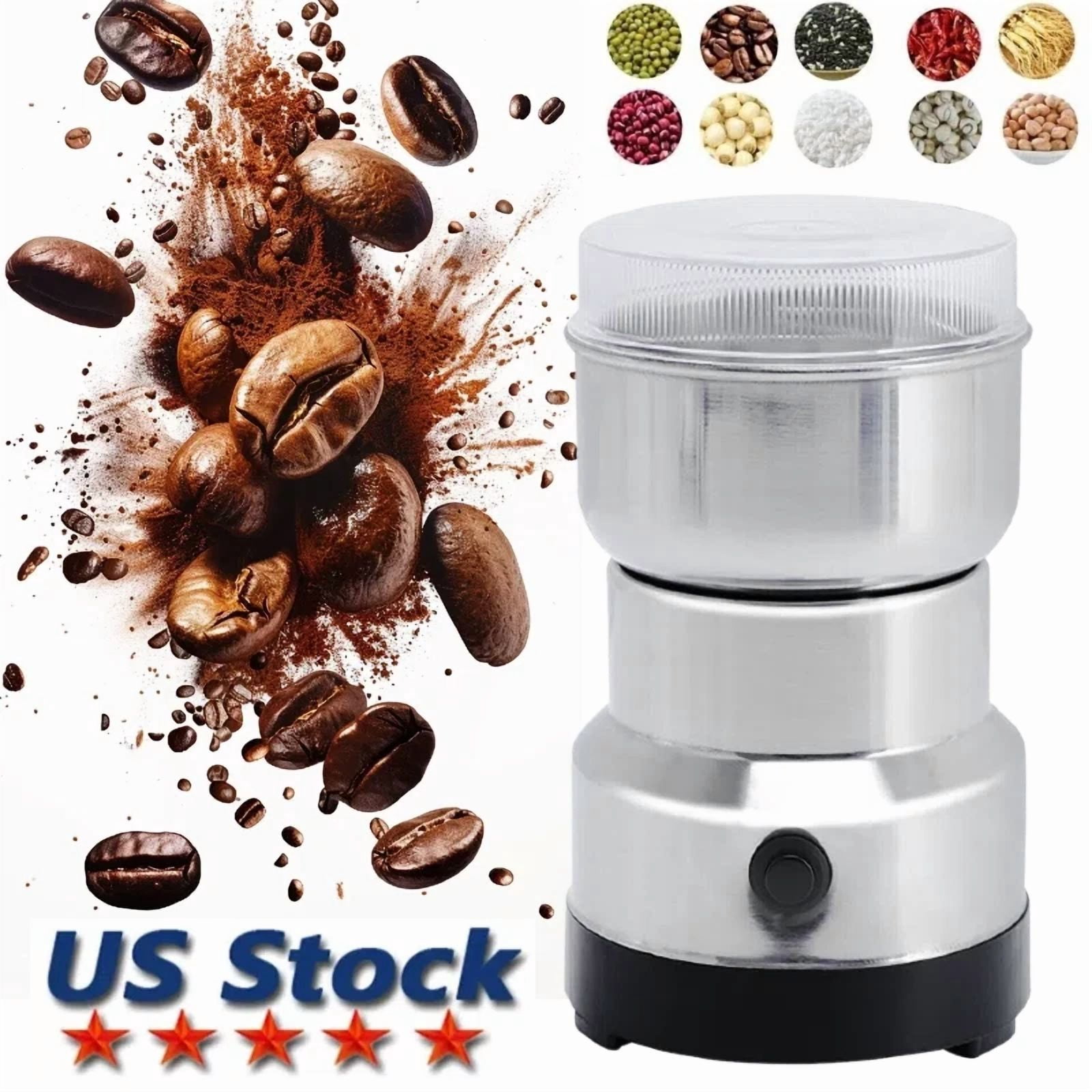 Electric Coffee Bean Grinder Nut Seed Herb Grind Spice Crusher Mill Blender New~