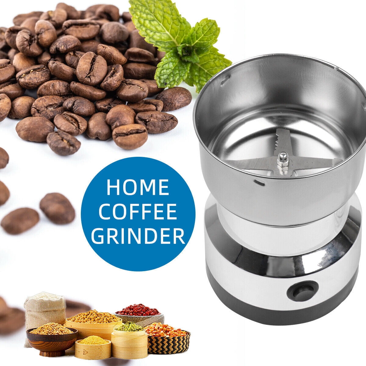 Electric Coffee Bean Grinder Nut Seed Herb Grind Spice Crusher Mill