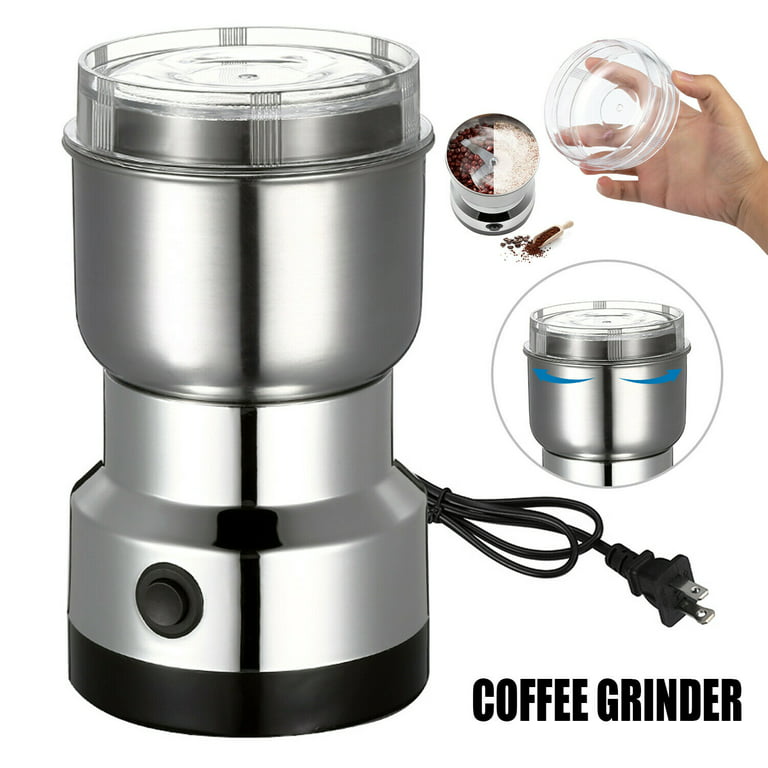 Electric Coffee Grinder Bean Nut Seed Spice Crusher Mill Blender Stainless  Steel