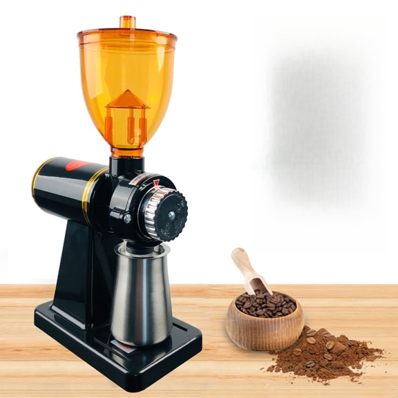 Electric Coffee Grinder 180W, 0.55LB Large Capacity Burr Mill with 8 Adjustable Settings, Durable Copper & Aluminum Body for Home Office