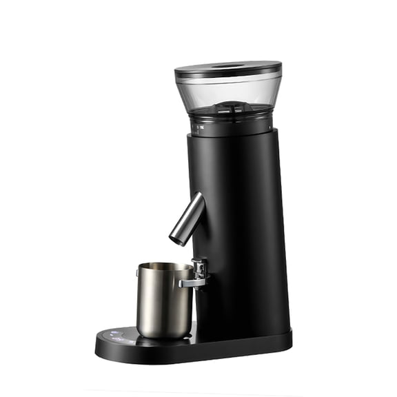 Electric Coffee Grinder 60 Grind Settings LED Timer w/ Magnetic Powder Cup, 1 Set