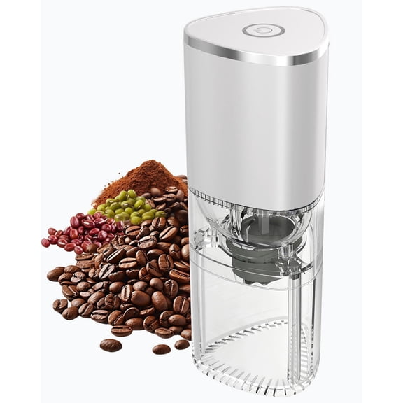 Electric Coffee Grinder Adjustable Grind with Spoon, Manual Set & Cleaning Brush
