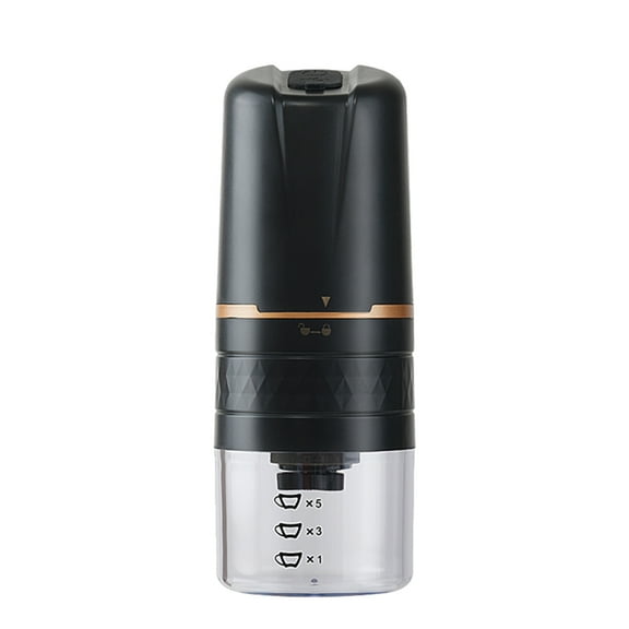 Electric Coffee Grinder Automatic Beans Mill Portable Espresso Machine Maker for Cafe Home Travel USB Rechargeable Black