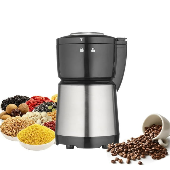 Electric Coffee Grinder, Grain mills, Spice Grinder Electric, Household Small Powder Grinding Machine, Herb Grinder, Multifunctional Grinding Machine with 304 Stainless Steel Blade