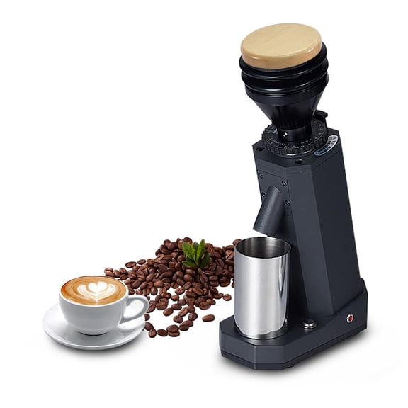 Electric Coffee Grinder - Samll Coffee Bean Mill Machine - 40MM Titanium Burr Metal - 75g Bean Hopper - 19 Gears