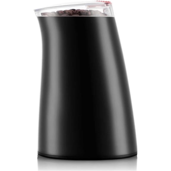 Electric Coffee Grinder - Stainless Steel Blades, Adjustable Grind Settings, One-Touch Operation, Easy to Clean for Home & Office Coffee Brewing (Black)