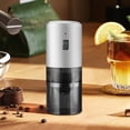 thumbnail image 1 of Electric Coffee Grinder | USB Rechargeable Ceramic Burr | Adjustable Coarse & Fine Grind | Portable One-Touch Operation | Visible Chamber | Detachable for Easy Cleaning | 18x8cm | White Black Blue, 1 of 6