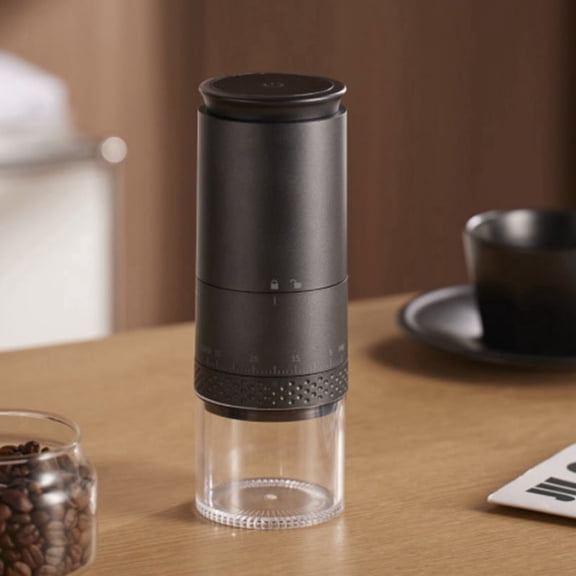 Electric Coffee Grinder with External Adjustment USB Coffee Grinder Automatic Coffee Bean Grinder for Office 1500MAh-B