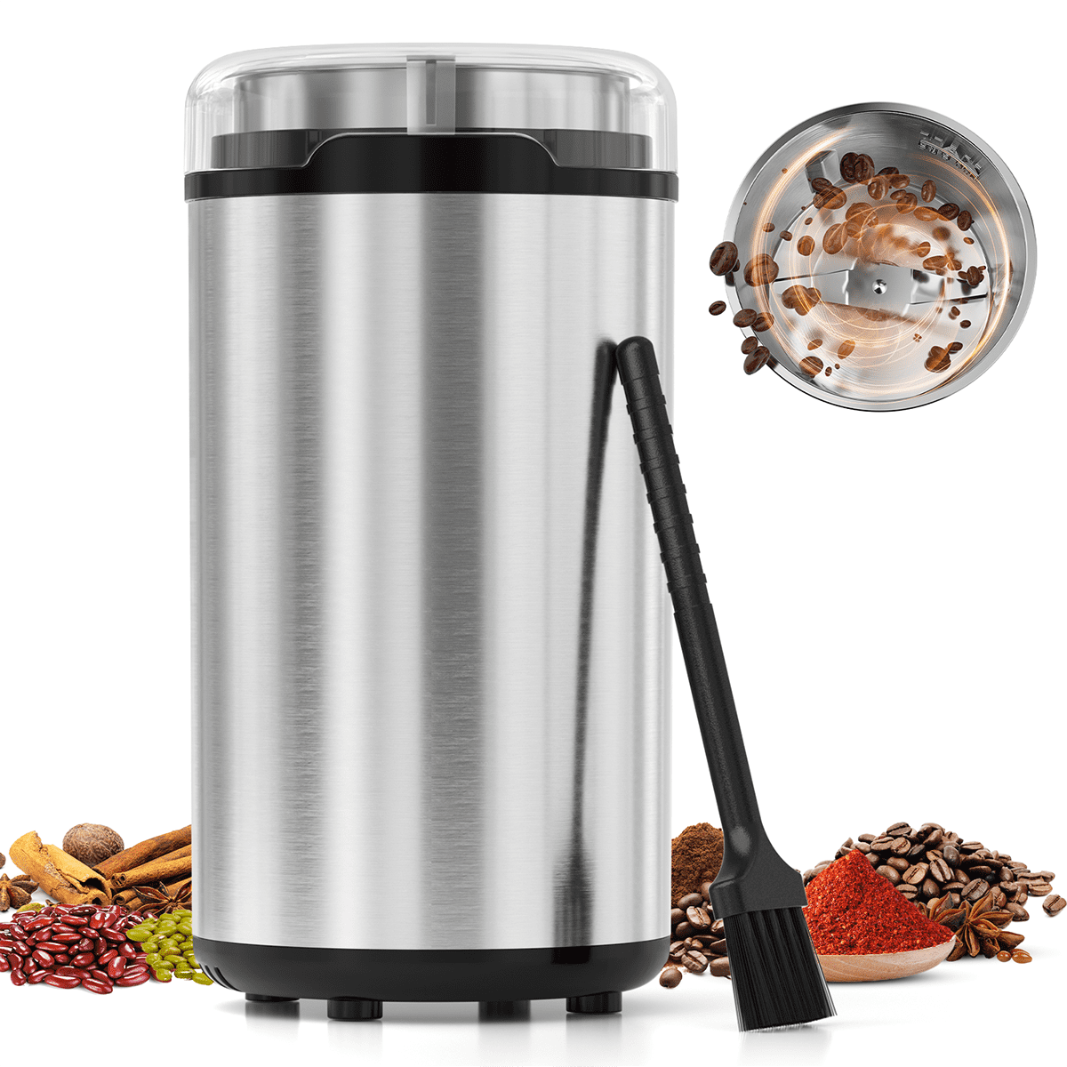 Electric Coffee Bean Grinder, Spice Grinders, One Touch Coffee