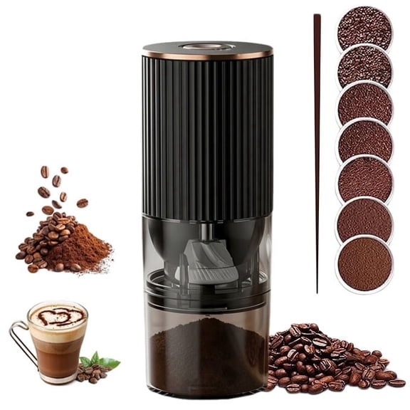 MGGEED Cordless Coffee Grinder, USB Rechargeable with Ceramic Burr, Adjustable for Home and Travel