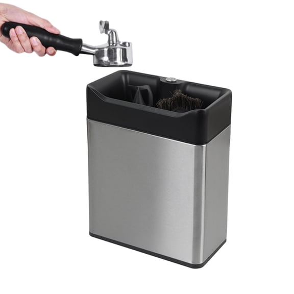 Electric Coffee Grounds Cleaner for Espresso Machine Handle - with Brush and Powder wiper Cleaning Machine - 58mm Coffee Portafilter Cleaner - Taller version