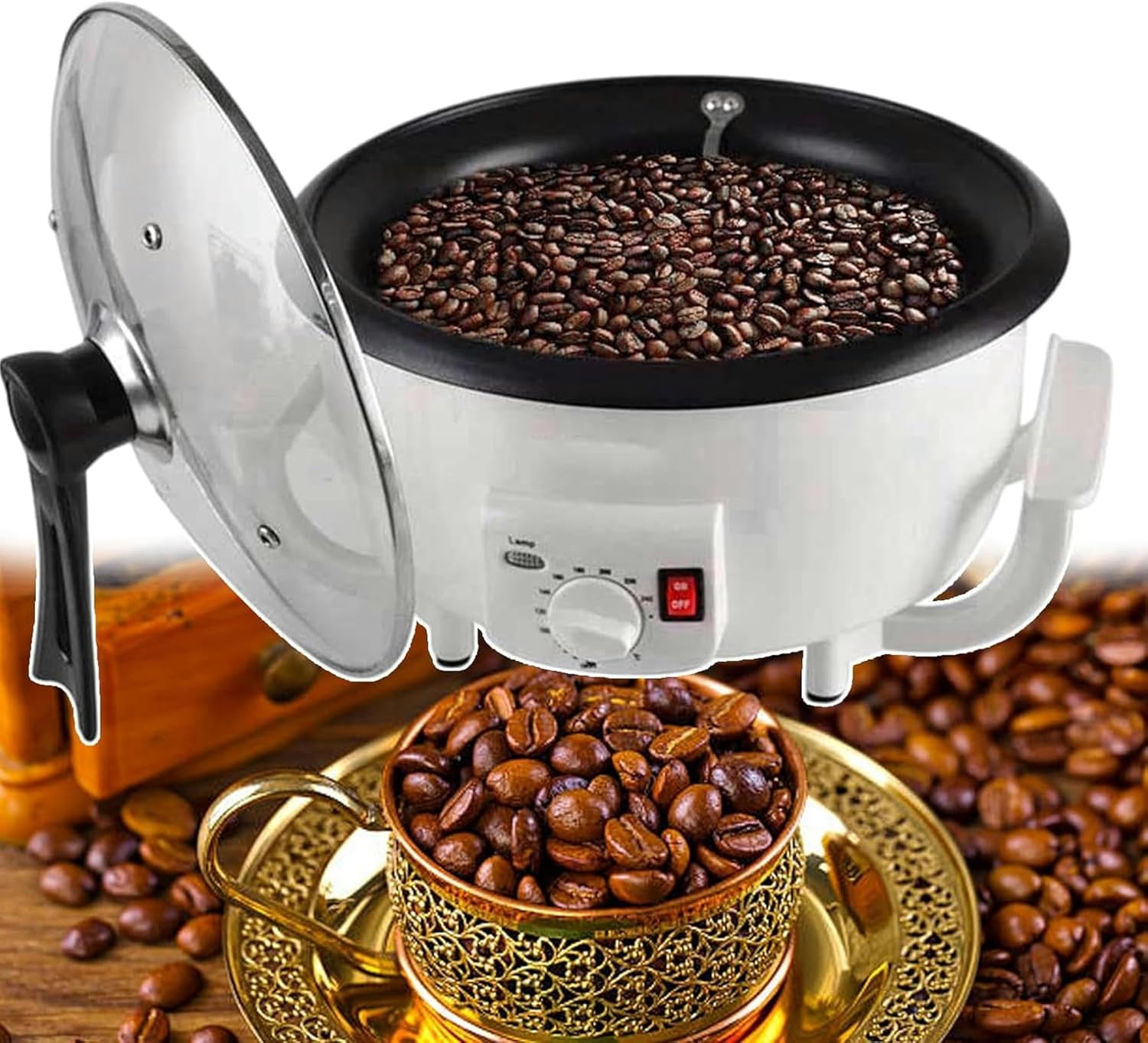 Electric Coffee Maker with Adjustable Temperature, Grain Drying Burner ...