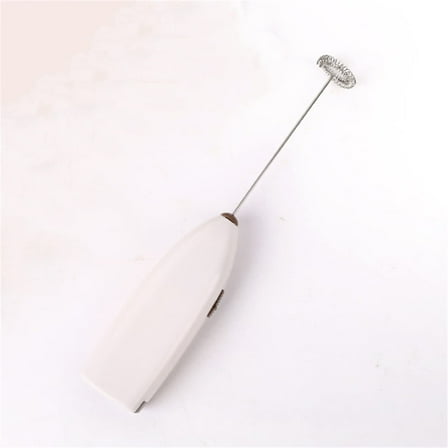 Electric Coffee Mixer,Mini Foamer Frother,Electric Coffee Whisk Handheld Stainless Steel Foam Maker Milk Foamer Egg Mixer Electric Whisk Drink Mixer for Kitchen Cooking (White)