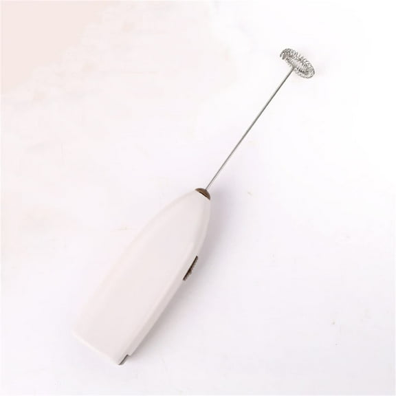 Electric Coffee Mixer,Mini Foamer Frother,Electric Coffee Whisk Handheld Stainless Steel Foam Maker Milk Foamer Egg Mixer Electric Whisk Drink Mixer for Kitchen Cooking (White)