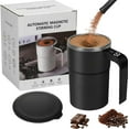 thumbnail image 1 of Electric Coffee Mug With a Built-In Lcd Thermometer, 380ML/13OZ Prevent Overflow Self-Stirring Magnetic Coffee Cup, Perfect for Brewing Coffee, Milk, Cocoa, Etc. (Black), 1 of 7