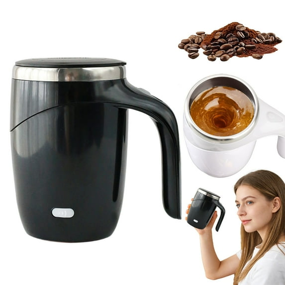 Electric Coffee Mug,Stirring Coffee Mug,Self Stirring Coffee Mug,Stirring Coffee Cup Rechargeable Automatic Coffee Cup Rotating Cute Stirring Cup Coffee/Tea/Hot Beverages 500ml