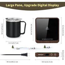 Electric Coffee Mug Warmer with 15oz Cup, 5-Temperature Settings, Digital Display & Timer