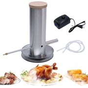 Electric Cold Smoke Generator with Air Pump, Stainless Steel Pellet Smoker Tube for Hot & Cold Smoking, BBQ Grill Smoker Accessories for Meat, Cheese, Fish,Silver
