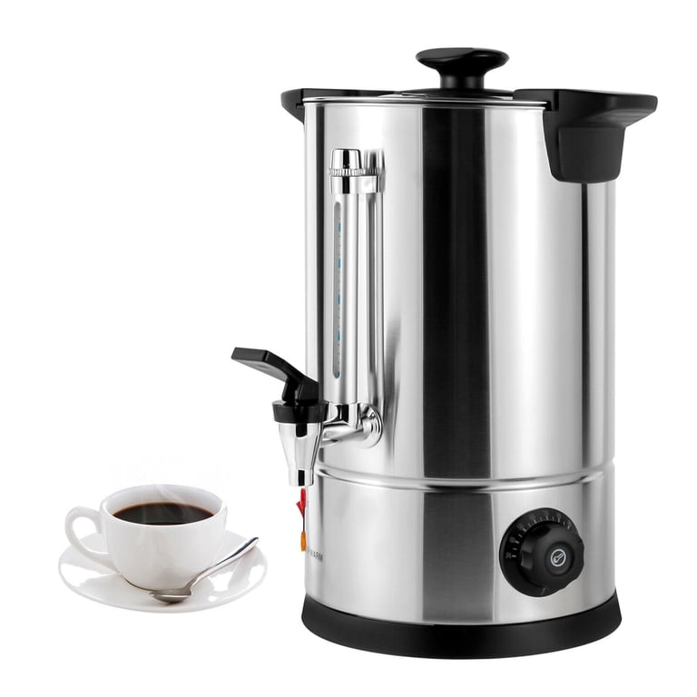 Electric Commercial Coffee Urn, 55 Cup 8L Stainless Steel Fast Brew Coffee Dispenser Pot with Filter Silver 2.1 gal