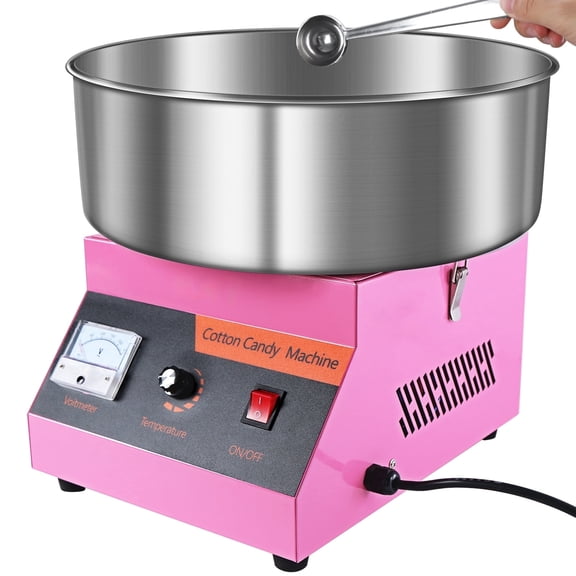 Commercial Cotton Candy Machine - 1000W Electric Cotton Candy Maker with 3500RPM Motor, Stainless Steel Bowl, Perfect for Home, Parties, Carnivals & Events (Pink