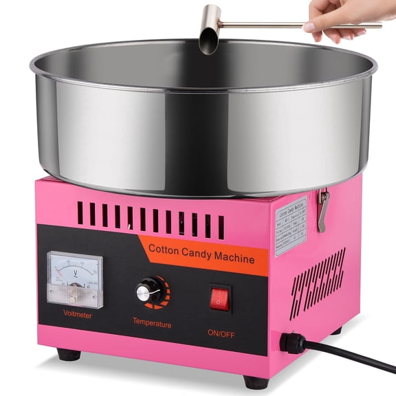 Commercial Cotton Candy Machine - 1000W Electric Cotton Candy Maker with 3500RPM Motor, Stainless Steel Bowl, Perfect for Home, Parties, Carnivals & Events