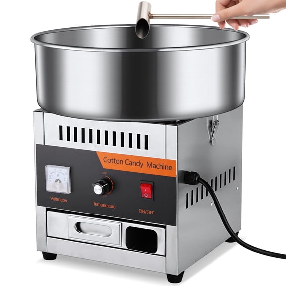 Commercial Cotton Candy Machine - 1000W Electric Cotton Candy Maker with 3500RPM Motor, Stainless Steel Bowl, Perfect for Home, Parties, Carnivals & Events