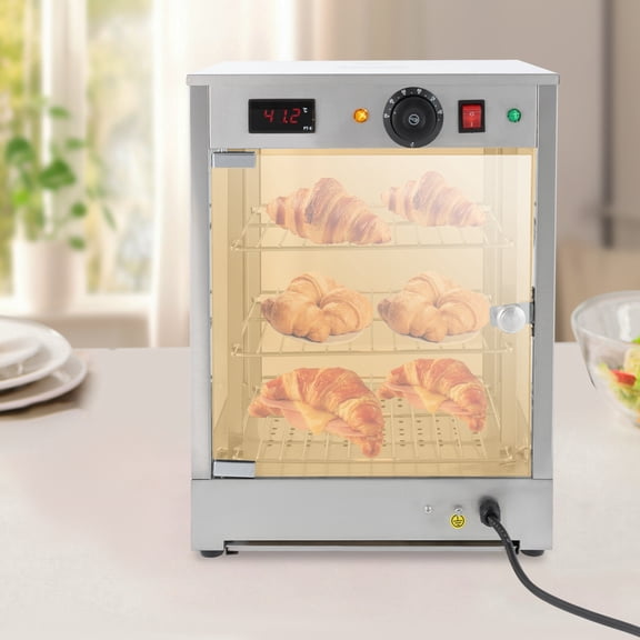 Electric Commercial Food Warmer, 3 Tiers Food Display Warmer, Tabletop Food Warming Cabinet for canteens, bakeries, cafes, fast food outlet