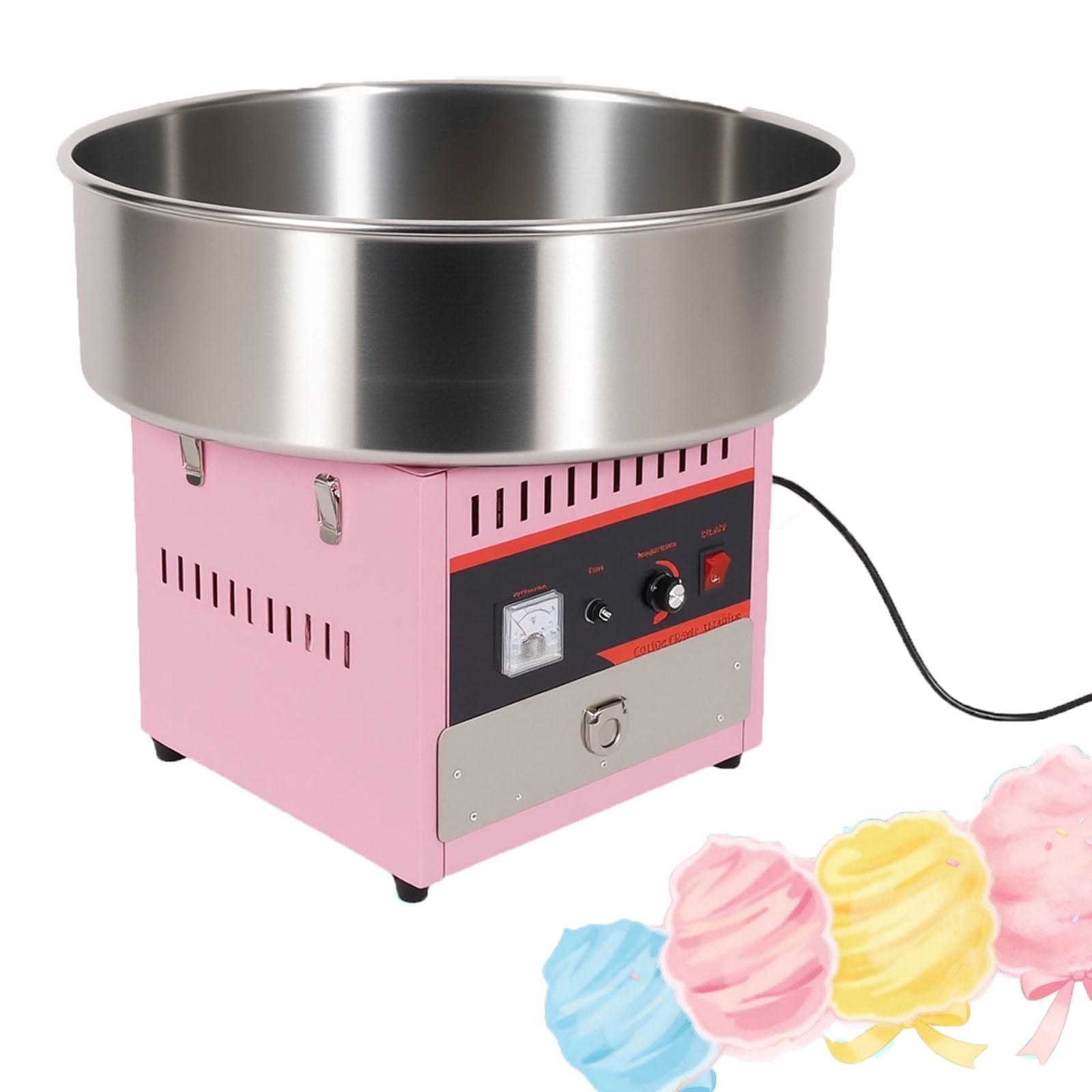 Electric Commercial Pink Cotton Candy Machine, 1000W Electric Cotton ...
