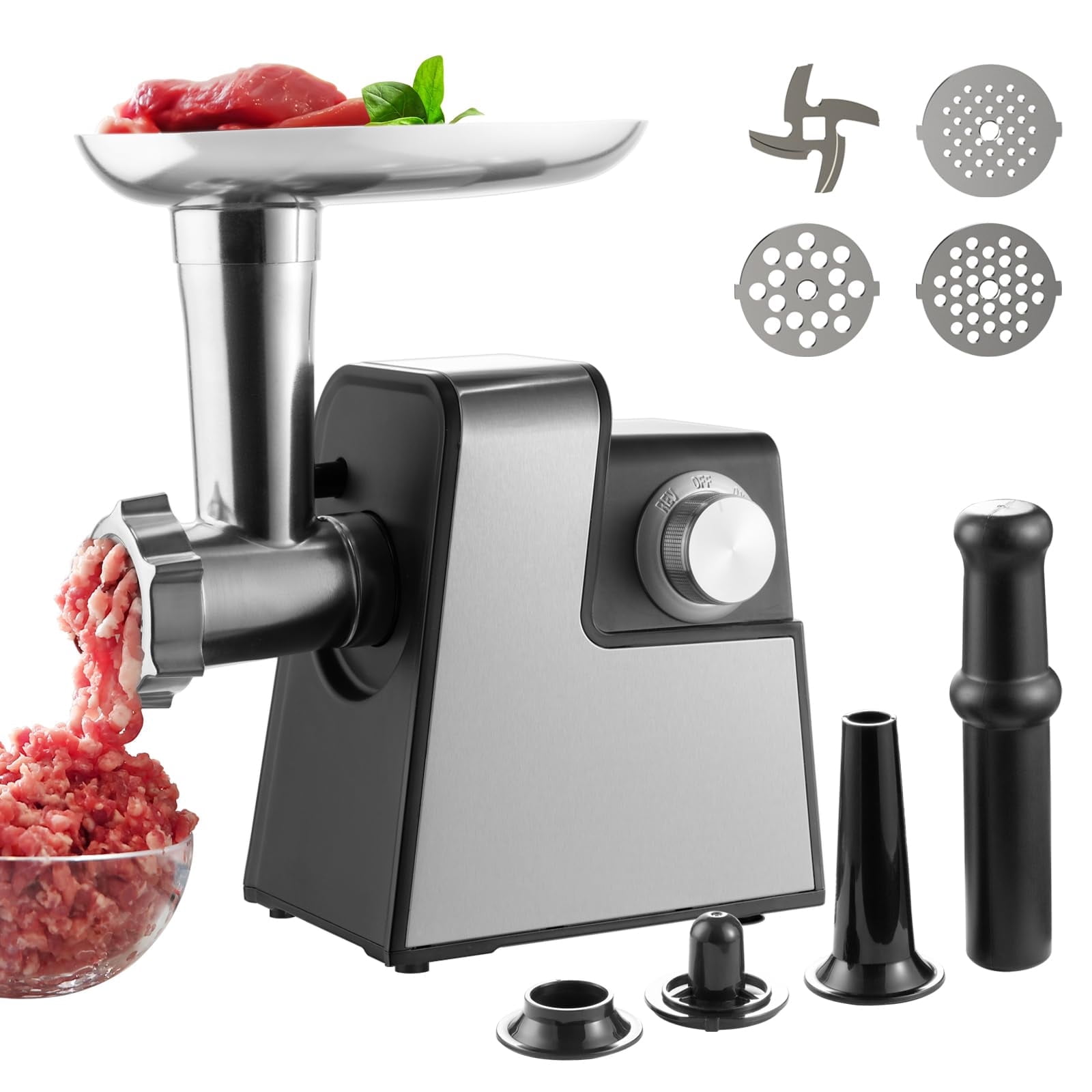 Stainless Steel Luvele Ultimate Electric Meat Grinder Sausage