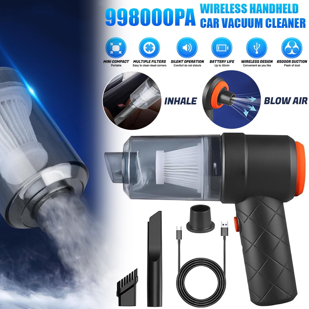 Electric Compressed Air Duster & Vacuum Cleaner,Blow & Suction Car