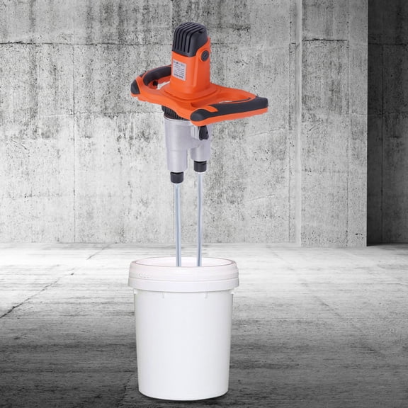 Electric Concrete Mixer with Two Rods 36.22*13.38*7.67in for Drywall Workers, Plasterers, Tile Installers, and Painters