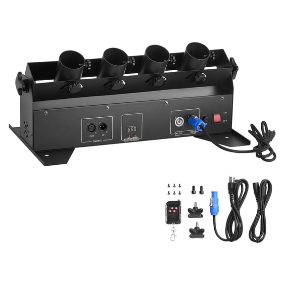 Electric Confetti Cannon Machine High Output 4-Shot Confetti Launcher DMX512 Manual and Remote Control Portable Confetti Shooter for Wedding Christmas DJ Party Event Show Stage Nightclub