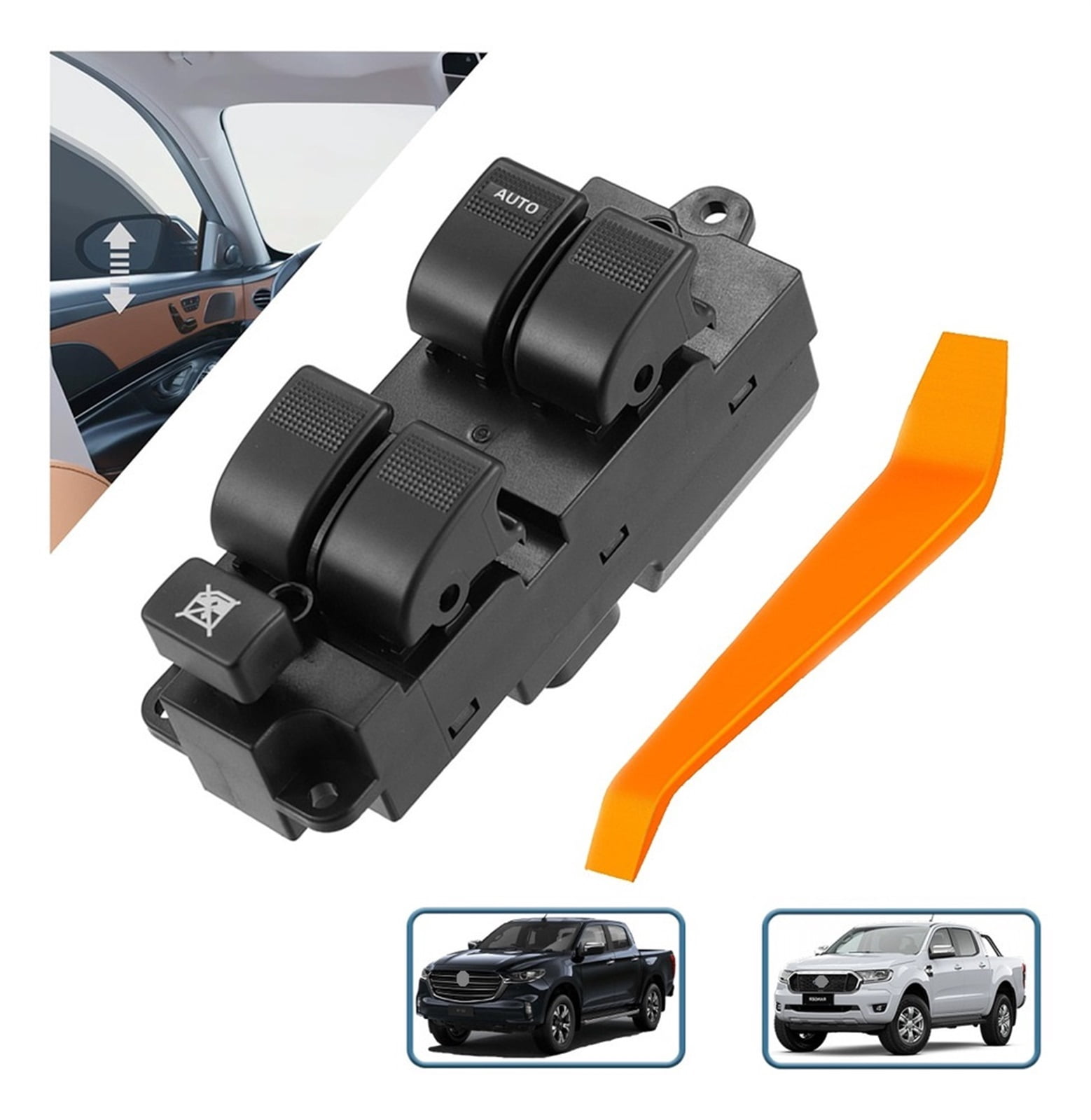 Electric Control Master Control Glass Compatible with Ford Ranger Mazda ...